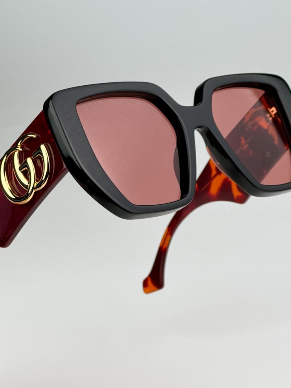 GUCCI GG0956S 009 BLACK HAVANA CAT EYE SUNGLASSES